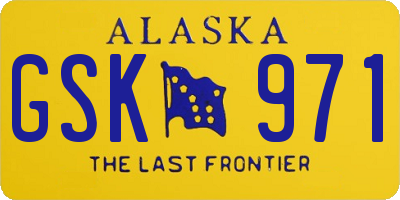 AK license plate GSK971