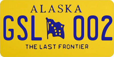 AK license plate GSL002