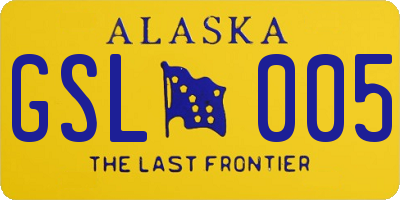 AK license plate GSL005