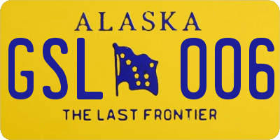 AK license plate GSL006