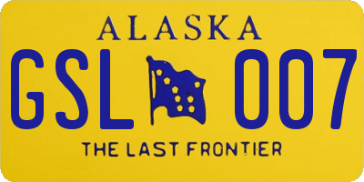 AK license plate GSL007