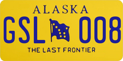 AK license plate GSL008