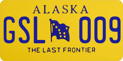 AK license plate GSL009