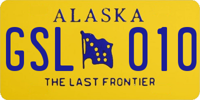 AK license plate GSL010