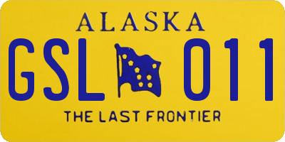 AK license plate GSL011