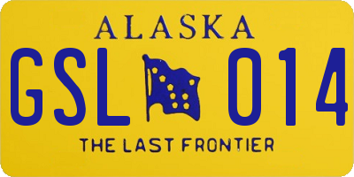 AK license plate GSL014