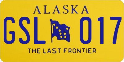 AK license plate GSL017