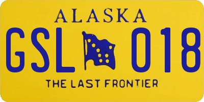 AK license plate GSL018