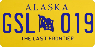 AK license plate GSL019