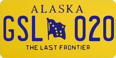 AK license plate GSL020