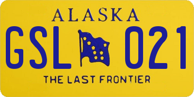 AK license plate GSL021