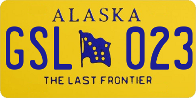 AK license plate GSL023