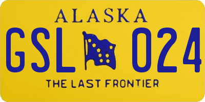 AK license plate GSL024