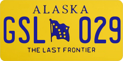 AK license plate GSL029