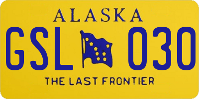 AK license plate GSL030