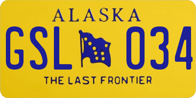 AK license plate GSL034