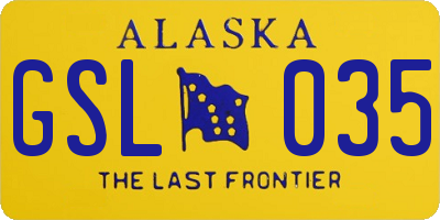 AK license plate GSL035