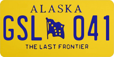 AK license plate GSL041