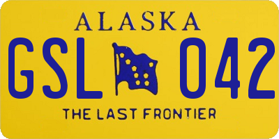 AK license plate GSL042