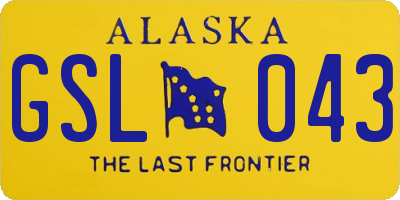 AK license plate GSL043