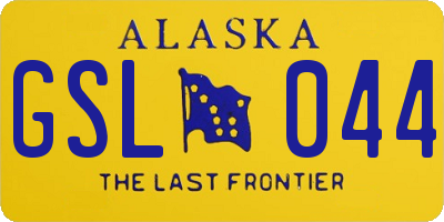 AK license plate GSL044