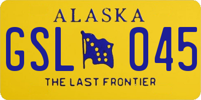 AK license plate GSL045