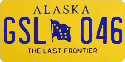 AK license plate GSL046