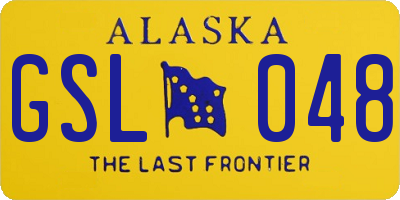 AK license plate GSL048