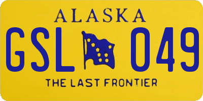 AK license plate GSL049