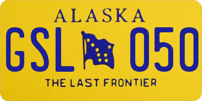 AK license plate GSL050