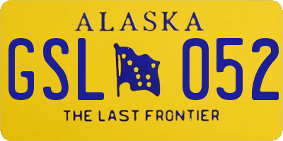 AK license plate GSL052