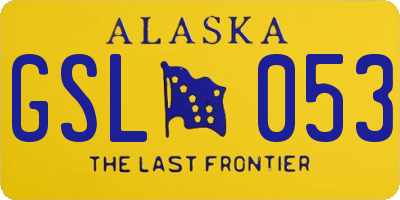 AK license plate GSL053