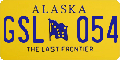 AK license plate GSL054