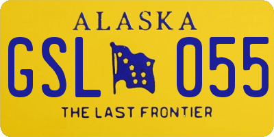 AK license plate GSL055