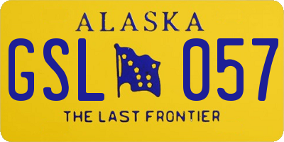 AK license plate GSL057