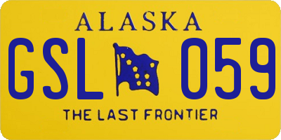 AK license plate GSL059