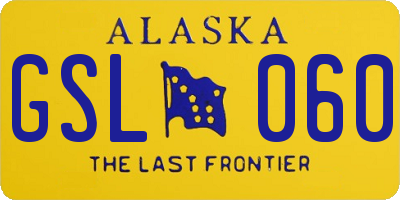 AK license plate GSL060