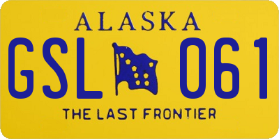 AK license plate GSL061