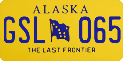 AK license plate GSL065
