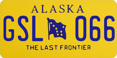 AK license plate GSL066