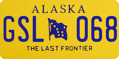 AK license plate GSL068