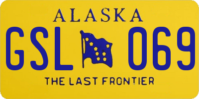 AK license plate GSL069