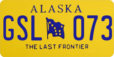 AK license plate GSL073