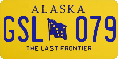 AK license plate GSL079