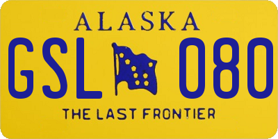 AK license plate GSL080