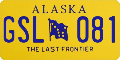 AK license plate GSL081