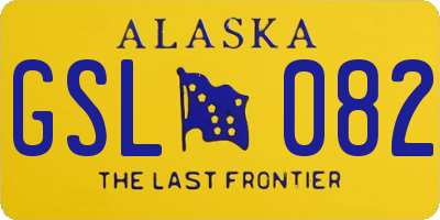 AK license plate GSL082