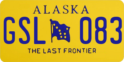 AK license plate GSL083