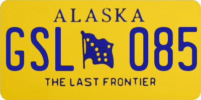 AK license plate GSL085