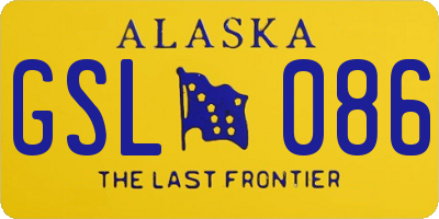 AK license plate GSL086